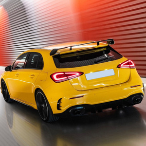 สปอยเลอร์หลังขนาดใหญ่สีดำ Piano Black ABS สำหรับ Mercedes-Benz A-Class W177 รุ่นปี 2018 Hatchback สไตล์ A45 - Product Image 1
