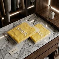 Sacs en plastique personnalisés avec fermeture éclair, mats et givrés, refermables, pour emballage de sous-vêtements et t-shirts avec logo imprimé sur mesure