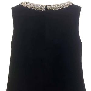Abito <span class=keywords><strong>Midi</strong></span> in <span class=keywords><strong>Velluto</strong></span> Sexy ed Elegante - <span class=keywords><strong>Vestito</strong></span> da Cocktail e da Sera alla Moda con Fiocco e Cristalli, Abito Corto da Sera di Lusso per Feste - Product Image 6