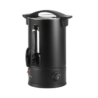 Distributeur d'eau chaude commercial en argent noir de 8 à 45 L, distributeur de café, distributeur de thé au lait, bouilloire à eau pour la restauration