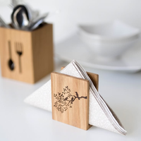 Porte-serviettes en bois de Noël, organisateur de mouchoirs rustique pour table, décoration de table de fête, fournitures pour la maison et les restaurants