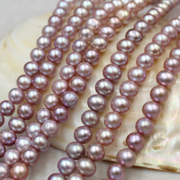 Perles d'eau douce naturelles blanches en gros, perles enfilées pour la fabrication de colliers et de bracelets
