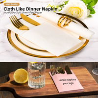 Serviettes en papier de luxe épaisses Airlaid personnalisées pour bar, déjeuner et dîner, jaunes et noires, vente en gros directe des fabricants