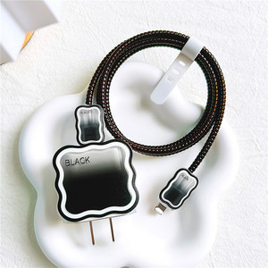 Enrouleur Tête <span class=keywords><strong>Cordon</strong></span> Chargeur Cas Pour iPhone 18W/20W Ins Mignon Gradient USB Câble Protecteur Ligne De Données Morsure Couverture De Charge Rapide - Product Image 5
