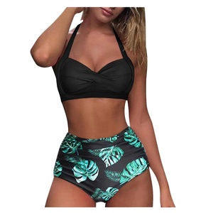 Bikini con estampado grande para mujer, traje de baño liso a la moda, para playa, gran oferta, 2022 - Product Image 5