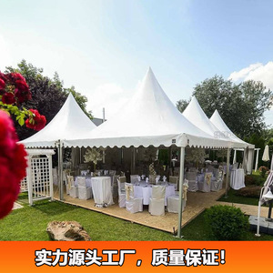 Pyramid <b>Tent</b> 4x4m Square Event <b>Canopy</b> With Arched Windows For Outdoor Parties - Product Image 5