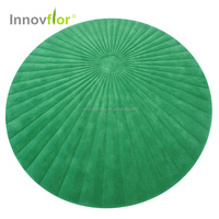 Tapis matelassé à la main de style européen, accessoire de salon, forme ronde, luxueux