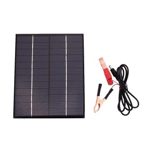 Masuyoshi Mitsu 5.5W <b>12V</b> Polycrystalline Solar Panel With Clips For 9-<b>12V</b> <b>Battery</b> Charging - Product Image 1