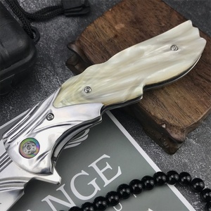 มีดพับสแตนเลสสำหรับตั้งแคมป์เอาตัวรอดกลางแจ้ง มีดพกพา EDC สำหรับล่าสัตว์ - Product Image 4
