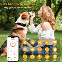 Traceur GPS pour animaux de compagnie ultra-léger 27,5 g Mini 4G avec moniteur de santé, application Tuya gratuite, étanche IP67, longue autonomie, garantie pour collier de chien