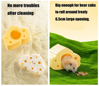 Abri pour hamster Cheese Planet, réutilisable, écologique, style mignon, ouvrable, doré, pour petits animaux, en ABS, vente en gros d'usine