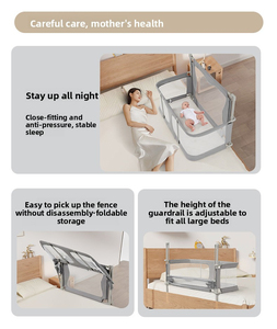 รั้วกั้นเตียงนิรภัยแบบพับได้ 3-in-1 ป้องกันการตก สำหรับเด็กแรกเกิด ประหยัดพื้นที่ ใช้ได้ทั้งห้องนั่งเล่นและห้องนอน - Product Image 2