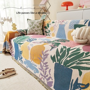 <span class=keywords><strong>Housse</strong></span> de canapé effet peinture à l'huile, style américain, luxe léger, motif mouchoir six couleurs, coussin de canapé vintage, <span class=keywords><strong>housse</strong></span> de canapé haut de gamme - Product Image 1