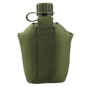 Muestra gratuita: Hervidor táctico con lonchera de aluminio, botella de agua Molle para supervivencia en camping al aire libre con funda y taza cantimplora. - Product Image 5