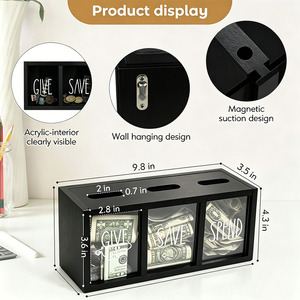 Hucha <span class=keywords><strong>de</strong></span> madera transparente 2026 con letras, nueva <span class=keywords><strong>caja</strong></span> <span class=keywords><strong>de</strong></span> ahorro <span class=keywords><strong>de</strong></span> madera maciza transparente y visible para monedas y <span class=keywords><strong>billetes</strong></span> - Product Image 4