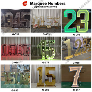 LEDA Outdoor Event Part Customized Foldable RGB <b>Marquee</b> Numbers <b>Light</b> Up Letter Sign for Wedding - Product Image 5