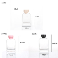 Diffuseur d'arômes en verre transparent de haute qualité 140 ml 180 ml 220 ml, bouteille diffuseur en verre