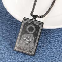 Collier de Tarot squelette en acier inoxydable, amulette, carte de Tarot de souci, colliers d'arcanes pour hommes, bijoux, livraison directe