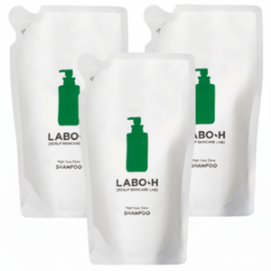 Shampoo Vegano Labo-H, Confezione Ricarica 400ml, Set da 3, Leggermente Acido per Rinforzare il Cuoio Capelluto e Contrastare la Caduta dei Capelli, Scontato Labo-H - Product Image 1