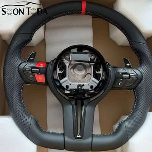 Volante de Coche con Calefacción y Vibración, Forrado en Cuero Perforado con Franja Roja para <span class=keywords><strong>BMW</strong></span> M340 <span class=keywords><strong>2023</strong></span> 540i G30 M340i G20 330i 2020 - Product Image 1
