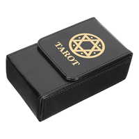 Boîte à cartes de tarot intérieure MIO Organisateur en cuir PU avec fermeture magnétique pour jouer au poker et aux échecs-Sac et porte-cartes