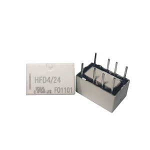 รีเลย์สัญญาณแบบ Through-Hole รุ่น HFD4 24-L 8Pin 24VDC Coil 2A 30VDC ของแท้ - Product Image 1