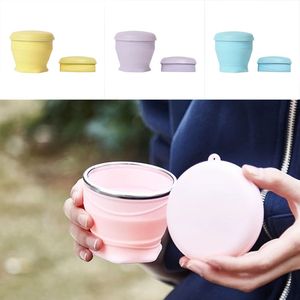 Silicone Foldable Travel <b>Cup</b> Reusable Portable Folding Design Outdoors for Commuting Hot and <b>Cold</b> Drinks for Hiking Camping - Product Image 2