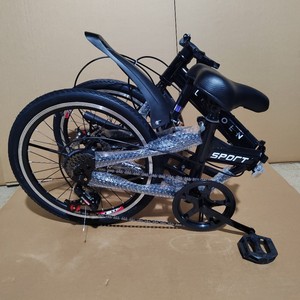 Vélo pliant 20 pouces LOGO Car <span class=keywords><strong>4S</strong></span> Shop Gift, cadre en acier robuste, pédales ordinaires, freins à double disque - Product Image 4