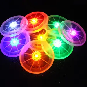 Chó Đào Tạo Đồ Chơi LED Con Chó Đồ Chơi Ngoài Trời UFO Đêm Phát Sáng Con Chó Frisbeed