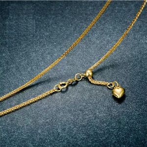 Cadena de Oro Real de 18K Xinfly, Cadena de Clavícula Chopin Sólida de Oro Au750, Venta al por Mayor, Nuevo Diseño, Cadenas Finas - Product Image 4