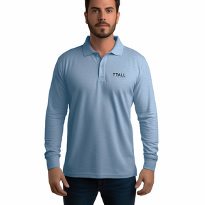 Polo personalizado de algodón 100% <span class=keywords><strong>para</strong></span> hombre, serigrafía de manga larga, cómodo <span class=keywords><strong>para</strong></span> otoño, Polo de alta calidad - Product Image 6