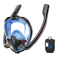 Máscara de Buceo y Snorkel FF1 de Doble Tubo y Secado Rápido para Adultos / Máscara de Natación / Máscara Protectora con Molde Privado