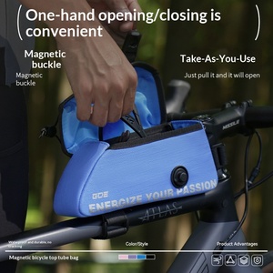 Sacoche de vélo à fermeture magnétique, étanche, coque rigide, pour téléphone, à suspendre sur le tube supérieur, pour <span class=keywords><strong>VTT</strong></span>/vélo de route - Product Image 2