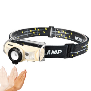 Zoom <b>Sensor</b> Headlamp USB Rechargeable LED Portable Camping Fishing Red <b>Light</b> Warning <b>Light</b> - Product Image 1