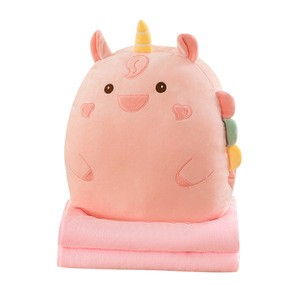 Bantal perjalanan hewan mewah desain kartun selimut LogoPillow penghangat tangan Penguin kartun 2-in-1 - Product Image 1