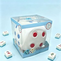 Jouets géants en forme de dés en peluche, cubes anti-stress à rebond lent remplis de farine avec boîte cadeau