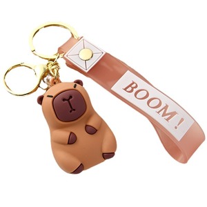 Porte-clés Capybara Mignon, Pendentif Capibala pour Sac à Dos de Cyclisme, Clé, Téléphone Portable, Accessoires de Bijoux, Caoutchouc Souple, Style 'Ugly Cute' - Product Image 5
