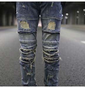 OEM nuovo stile strappato stile Pent Stock Dropshipping da <span class=keywords><strong>uomo</strong></span> strappato <span class=keywords><strong>Jeans</strong></span> <span class=keywords><strong>Skinny</strong></span> <span class=keywords><strong>neri</strong></span> - Product Image 5