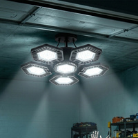 Lámpara LED para Garaje con 3, 4 o 5 Paneles Ajustables, 60W 80W 120W E27 85-265V para Taller, Almacén, Sótano, Comercio Minorista, OEM, ODM