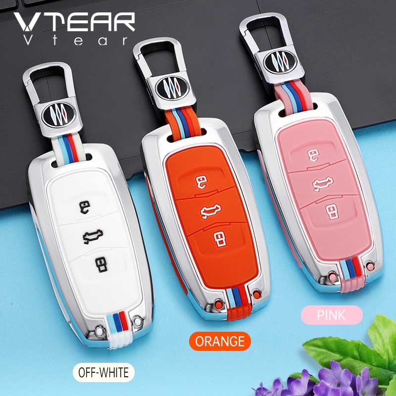 VTear Car Key Case Cover for Geely Coolray/Atlas/Tugella - Cute Keychain Protection Bag