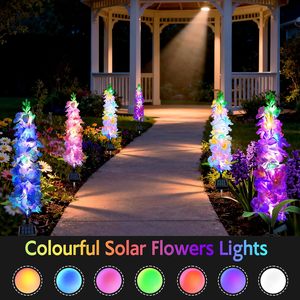 Solar-powered Hyacinth Violet Lawn Ground Light Fixtures for Outdoor Waterproof <b>Garden</b> Lights Decorative Light <b>Strings</b> - Product Image 2