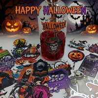 Nouvelle Bougie Liquide DIY d'Halloween à Flamme Éternelle, Mèche Métallique Réutilisable, Faible MOQ, Logo Personnalisé, pour Table de Fêtes