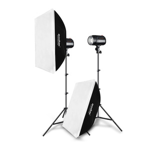 Go Dox 400W 2pcs Strobe <strong>Studio</strong> <strong>Flash</strong> <strong>Light</strong> <strong>Kit</strong> 200Ws Photographic Lighting - Strobes, <strong>Light</strong> Stands, <strong>Triggers</strong>, Soft Box - Product Image 2