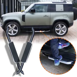 2020 2Pcs Left Right Steel Side Steps For Land Rover Defender 90 Running Board