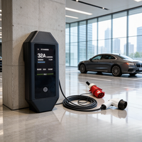 Nueva Estación de Carga para Vehículos Eléctricos, 3.5/7kW Tipo 2, Clasificación IP54, Cable de 5m, Conexión y Carga para Flotas, Jinghu TA-AC-B2-B