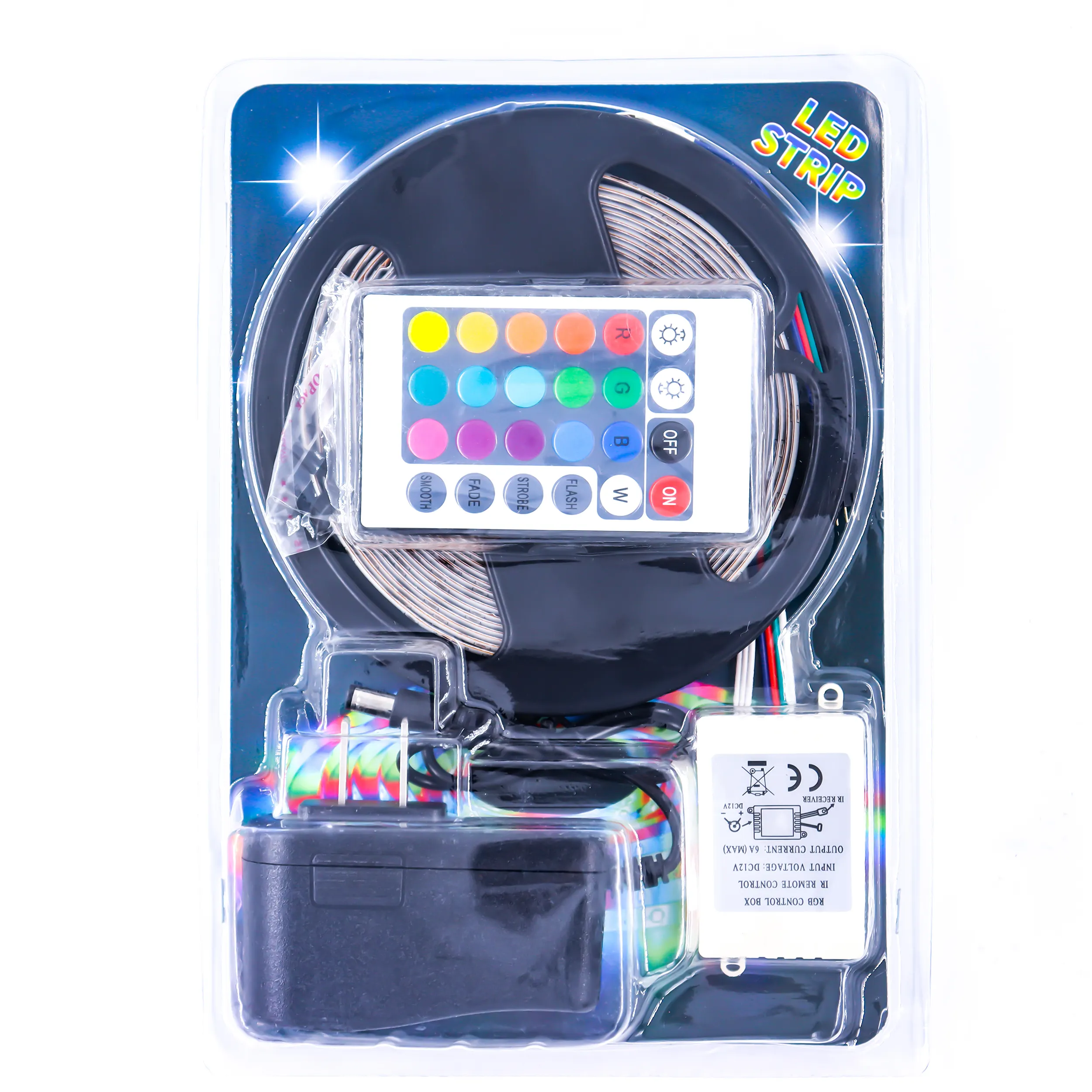 Bán buôn 5M 10M RGB 5050 không thấm nước LED Kit Dải cung cấp điện LED Băng 16.4 chân 5m 10m SMD 5050 RGB LED Strip ánh sáng Kit