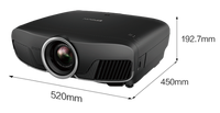 Projecteur de cinéma maison professionnel 3LCD CH-TW9400 4K, objectif en verre 16:9, 2600 lumens, contraste élevé, compatible 3D, portable