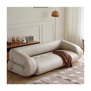 Итальянский кожаный ленивый диваны для гостиной первый слой из воловьей кожи складной современный минималистский роскошный диван-кровать