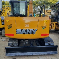 Excavator Mini Sany SY75C Bekas 7.5 Ton Performa Tinggi Mesin Isuzu Katup Hidrolik Kawasaki Bucket 0.12-0.32m Tenaga 43kw Bersertifikat