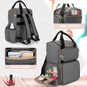 Free Sample Nail Polish Organizer (<b>Backpack</b> Version) Holds 70 Bottles and a Nail Lamp, Travel Nail Polish <b>Bag</b> with <b>Tools</b> - Product Image 4